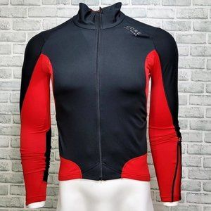 Gore Windstopper Soft Shell Mens S Winter Red Cycling Jersey Extra Slim Fitted